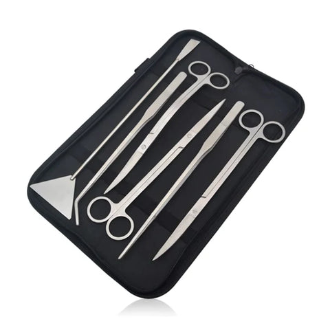 Stainless Aquascaping Tool Set — Scissors, Tweezers & Spatula